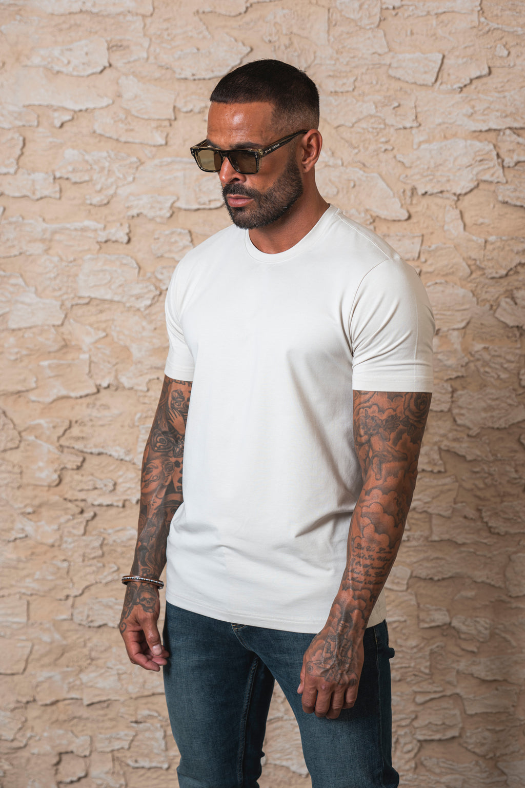T-shirt essentiel - Blanc cassé