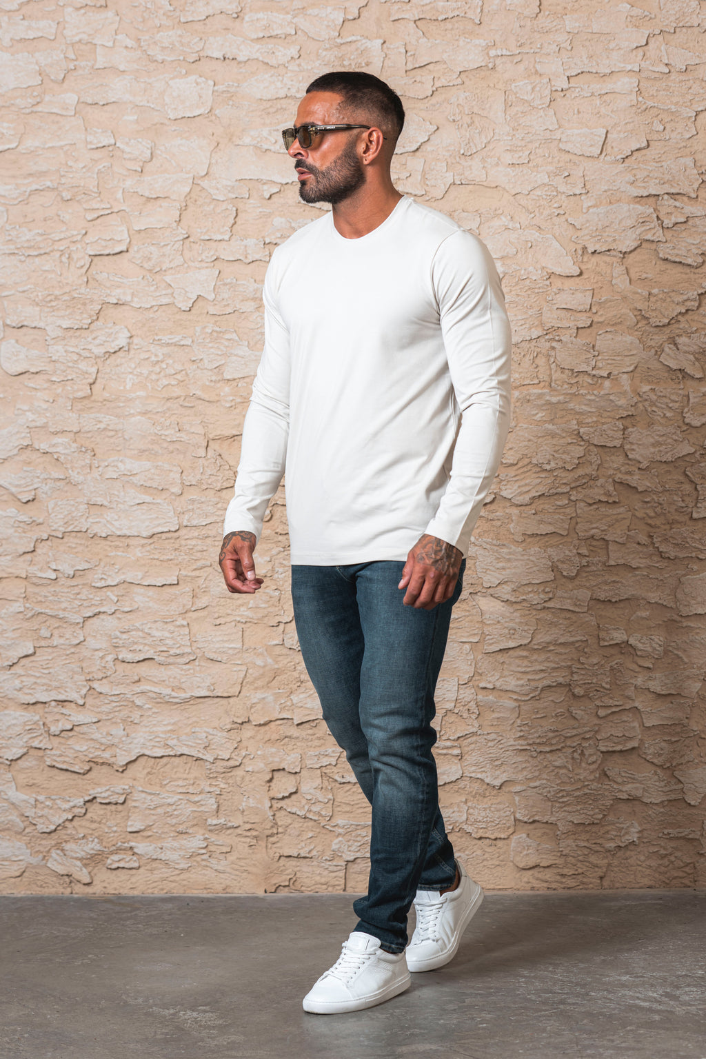 Premium Modal Long Sleeve T-shirt - Sand