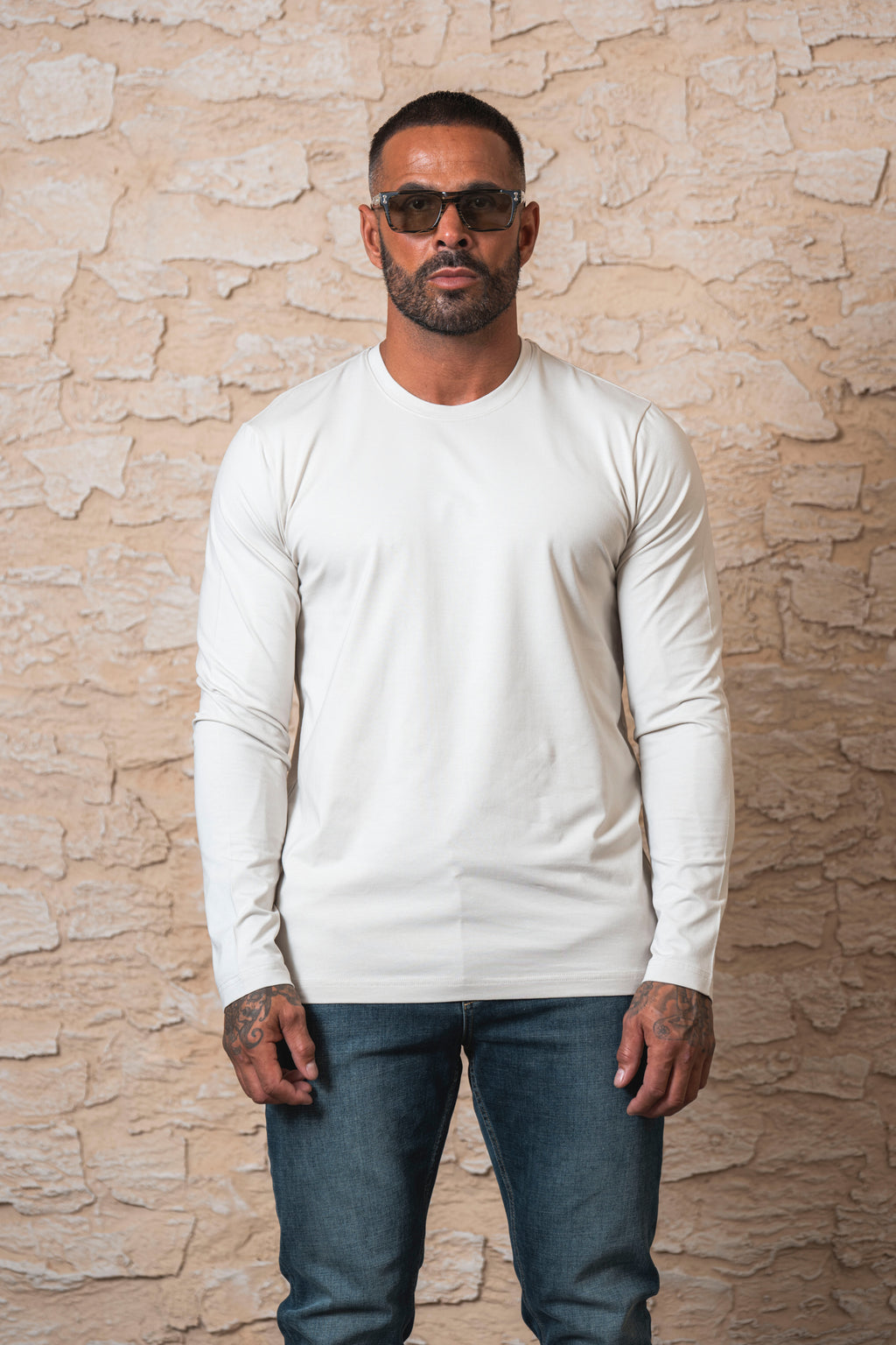 Premium Modal Long Sleeve T-shirt - Sand