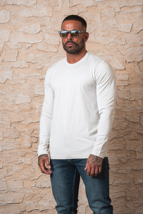 Premium Modal Long Sleeve T-shirt - Sand