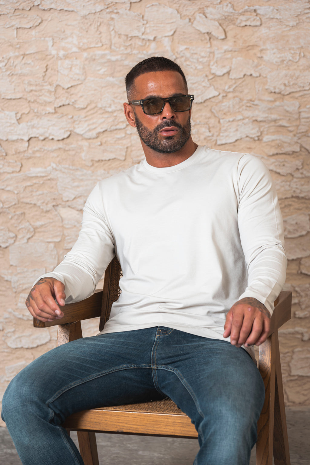 Premium Modal Long Sleeve T-shirt - Sand