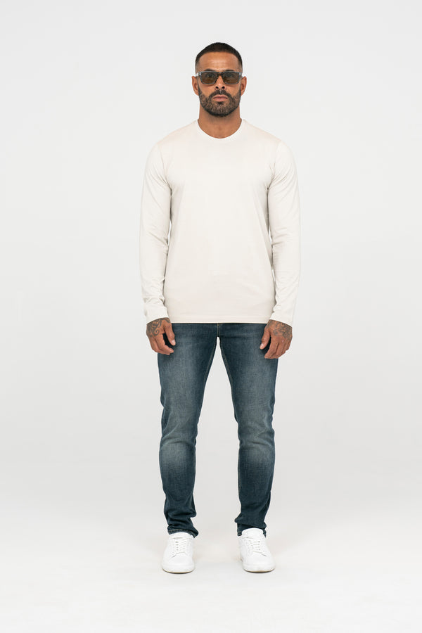 Premium Modal Long Sleeve T-shirt - Sand