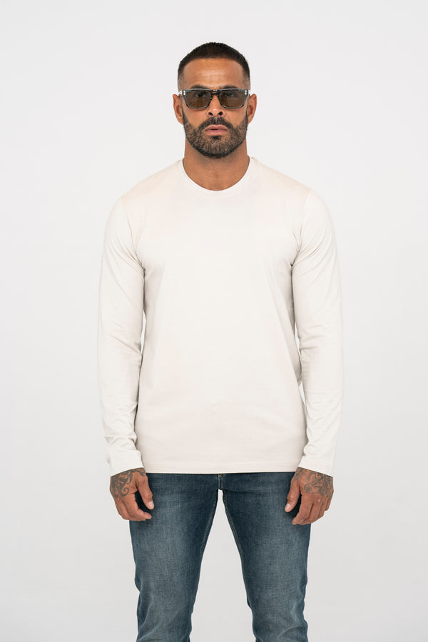 Premium Modal Long Sleeve T-shirt - Sand