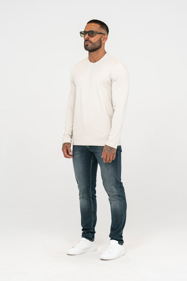 Premium Modal Long Sleeve T-shirt - Sand