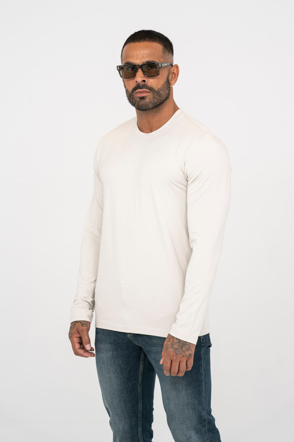 Premium Modal Long Sleeve T-shirt - Sand