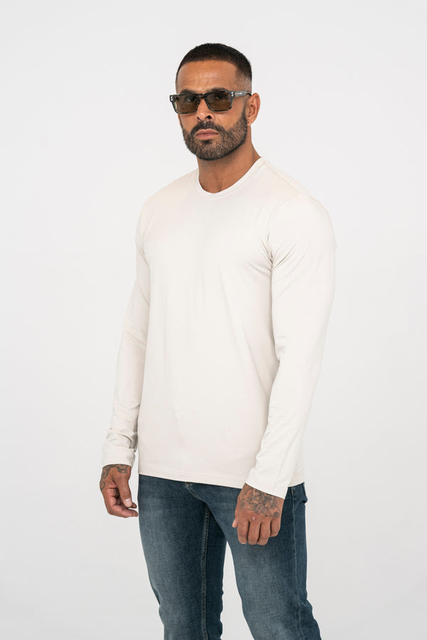 Premium Modal Long Sleeve T-shirt - Sand