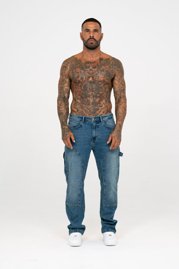 Carpenter Denim Washed - Stone Blue - Emolos