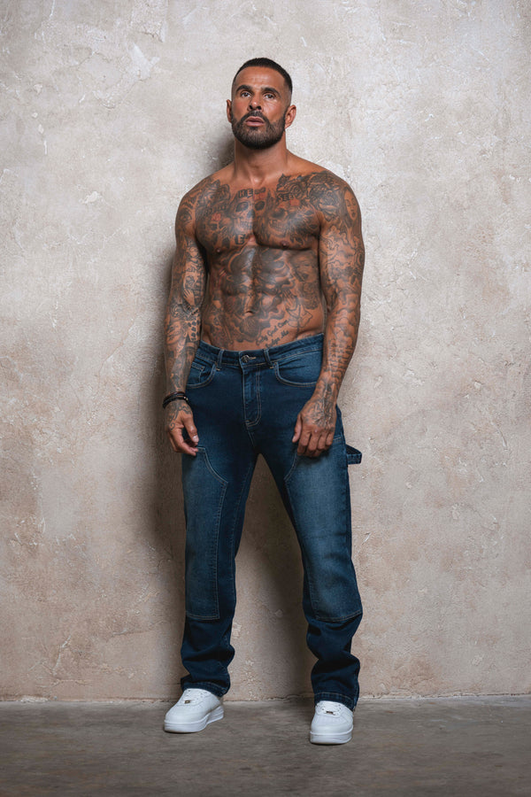 Carpenter Denim Washed - Dark Blue - Emolos