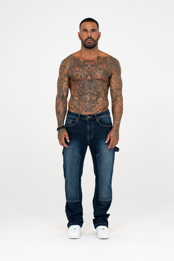 Carpenter Denim Washed - Dark Blue - Emolos