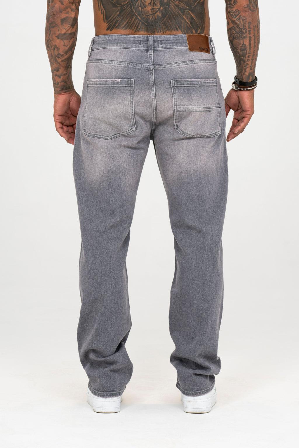 Relaxed Fit Jeans Washed Grey - Emolos