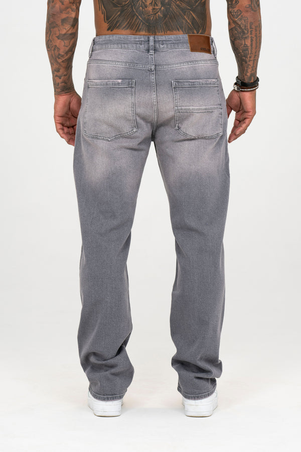 Relaxed Fit Jeans Washed Grey - Emolos