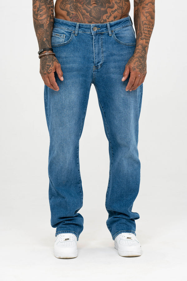 Relaxed Fit Jeans Washed Light Blue - Emolos