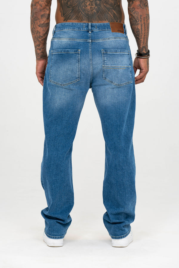 Relaxed Fit Jeans Washed Light Blue - Emolos