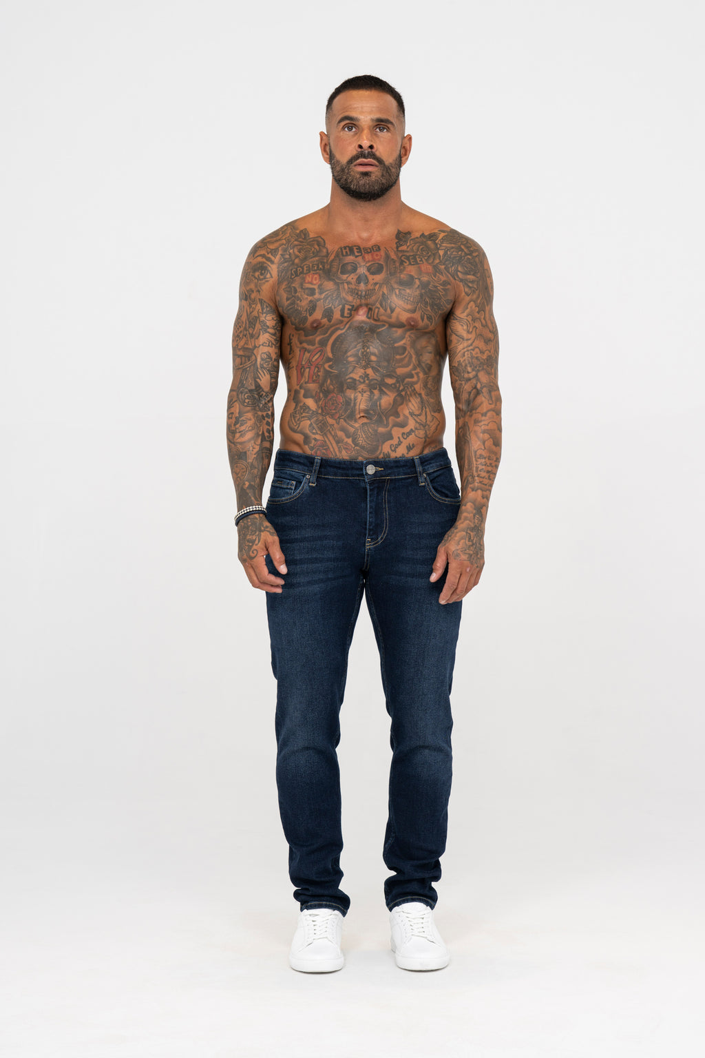 Slim Fit Jeans Washed -  Dark Blue - Emolos