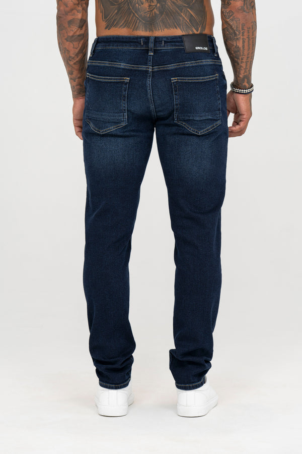 Slim Fit Jeans Washed -  Dark Blue - Emolos
