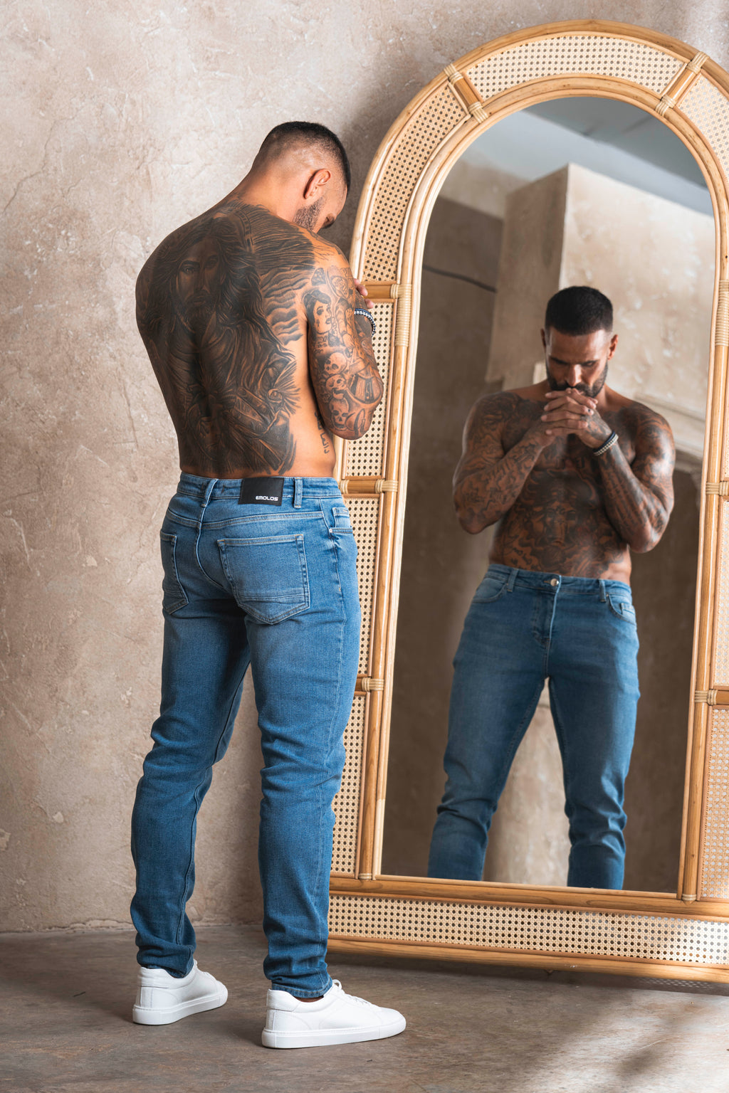 Slim Fit Jeans Washed -  Light Blue - Emolos