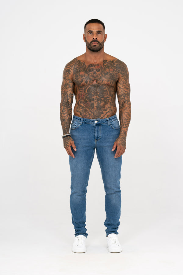 Slim Fit Jeans Washed -  Light Blue - Emolos