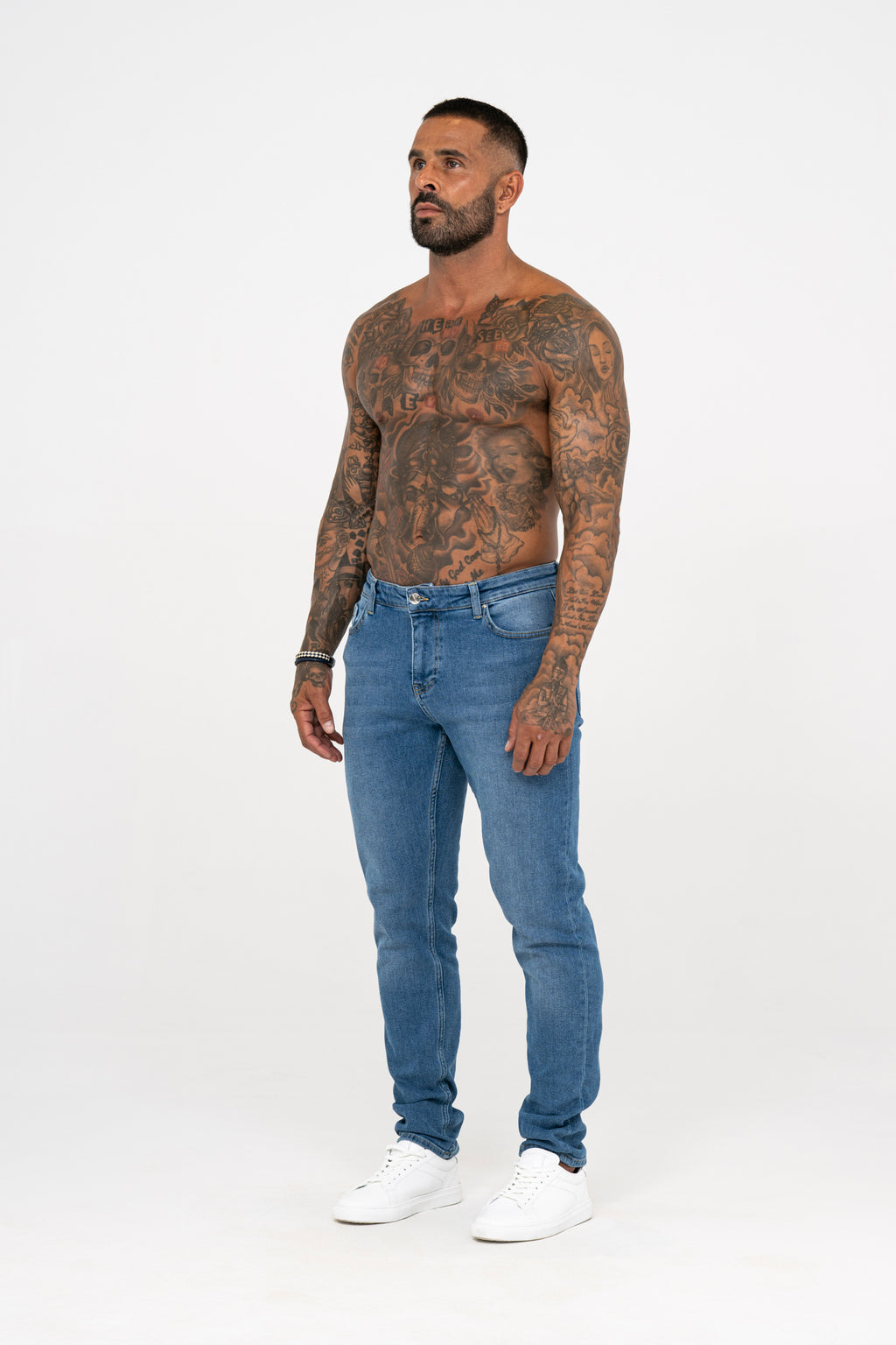 Slim Fit Jeans Washed -  Light Blue - Emolos