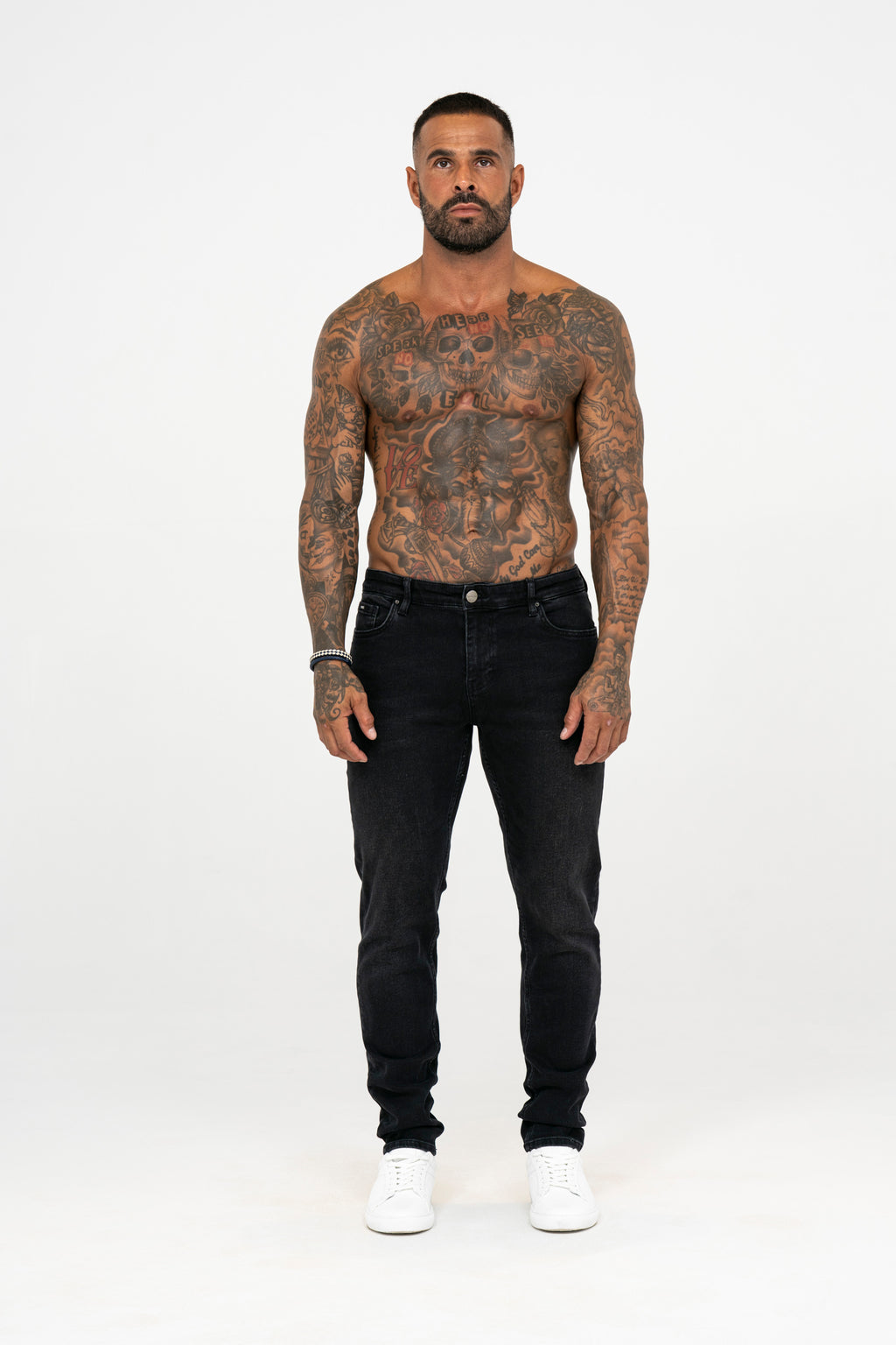 Slim Fit Jeans Washed - Grey - Emolos