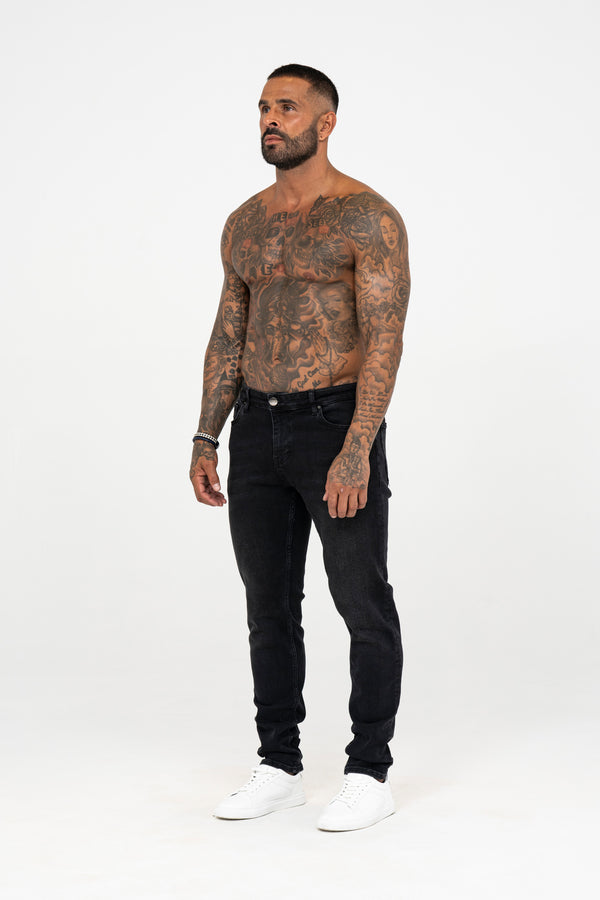 Slim Fit Jeans Washed - Grey - Emolos