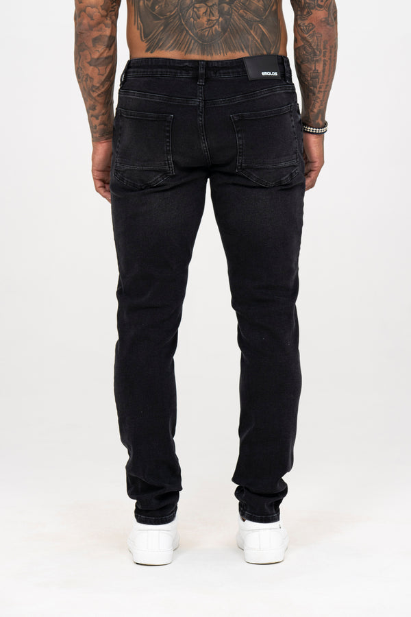 Slim Fit Jeans Washed - Grey - Emolos