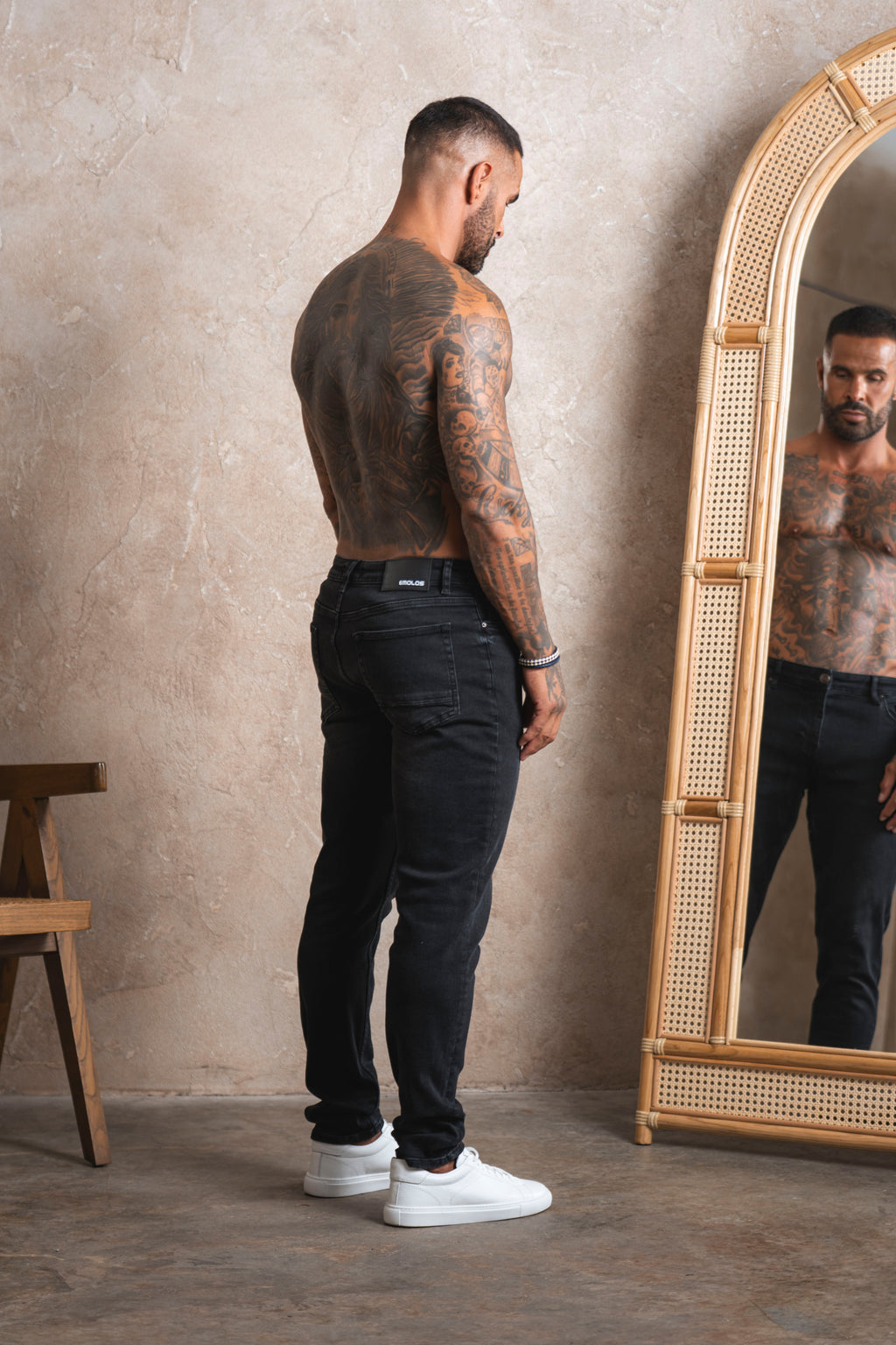Slim Fit Jeans Washed - Grey - Emolos