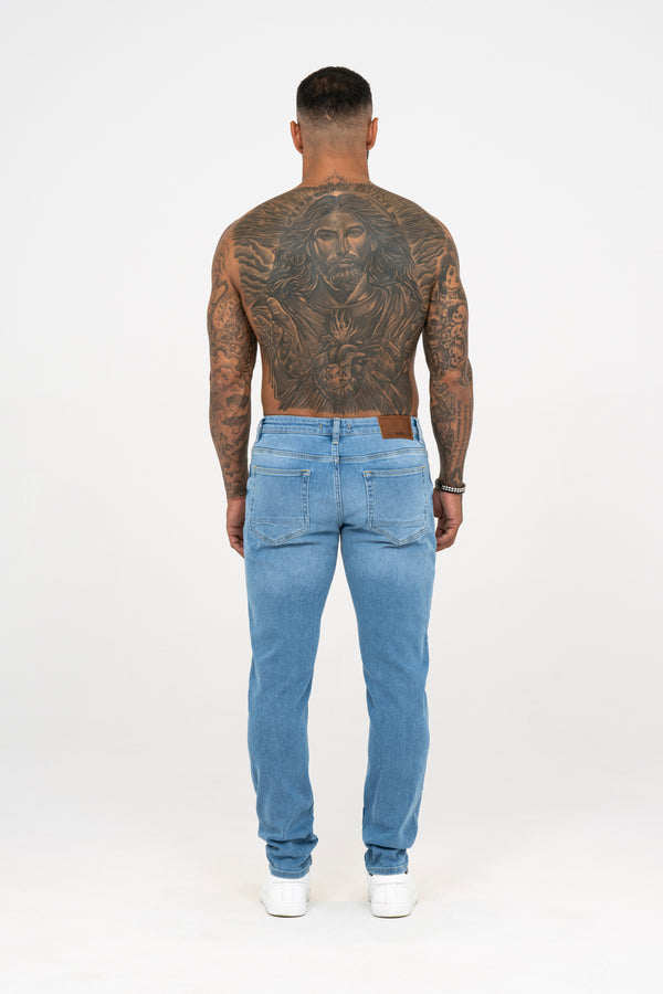 Slim Fit Jeans Washed -  Ice Blue - Emolos