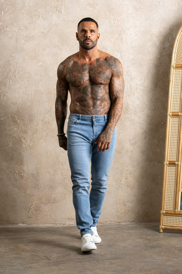 Slim Fit Jeans Washed -  Ice Blue - Emolos