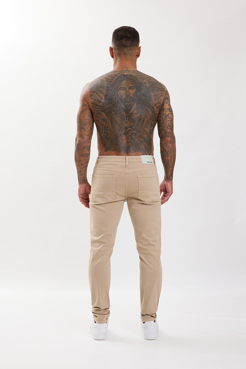 Slim Fit Jeans Beige - Emolos