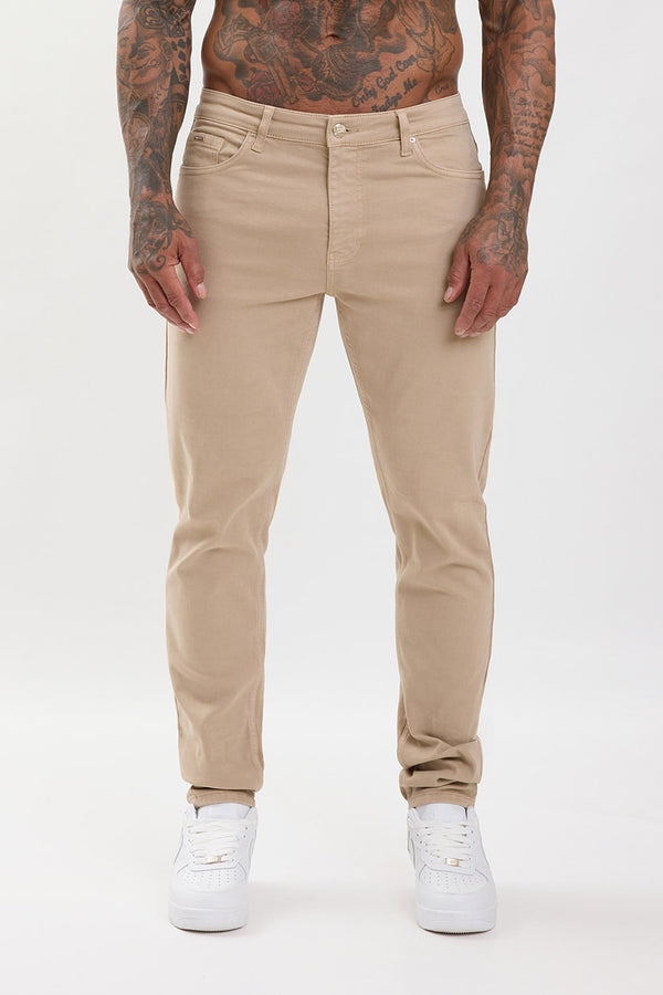 Slim Fit Jeans Beige - Emolos