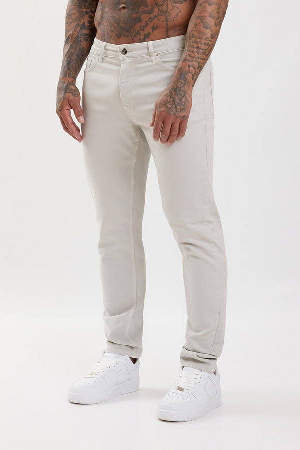 Slim Fit Jeans Light Grey - Emolos