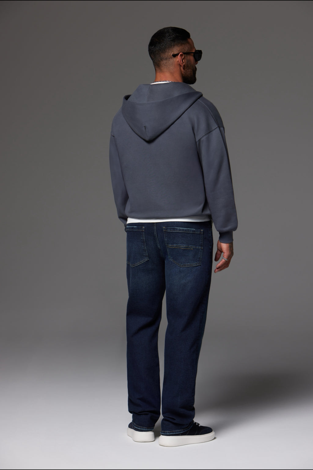 Relaxed Fit Jeans Washed Dark Blue