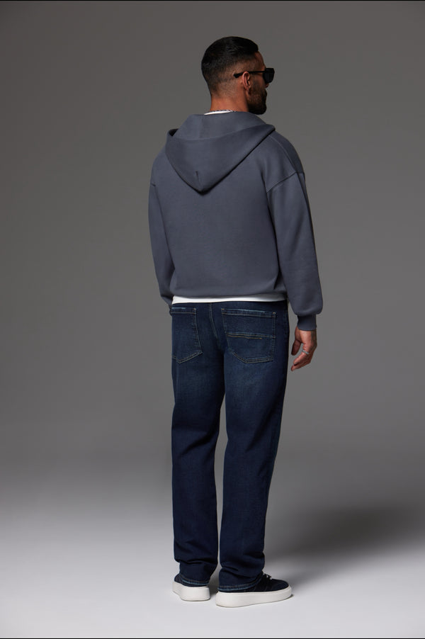 Relaxed Fit Jeans Washed Dark Blue