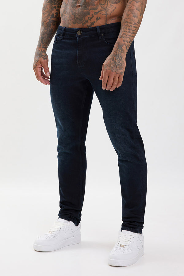 Slim Fit Jeans Blue Black Wash - Emolos