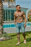 Carpenter Denim Shorts Washed - Stone Blue - Emolos