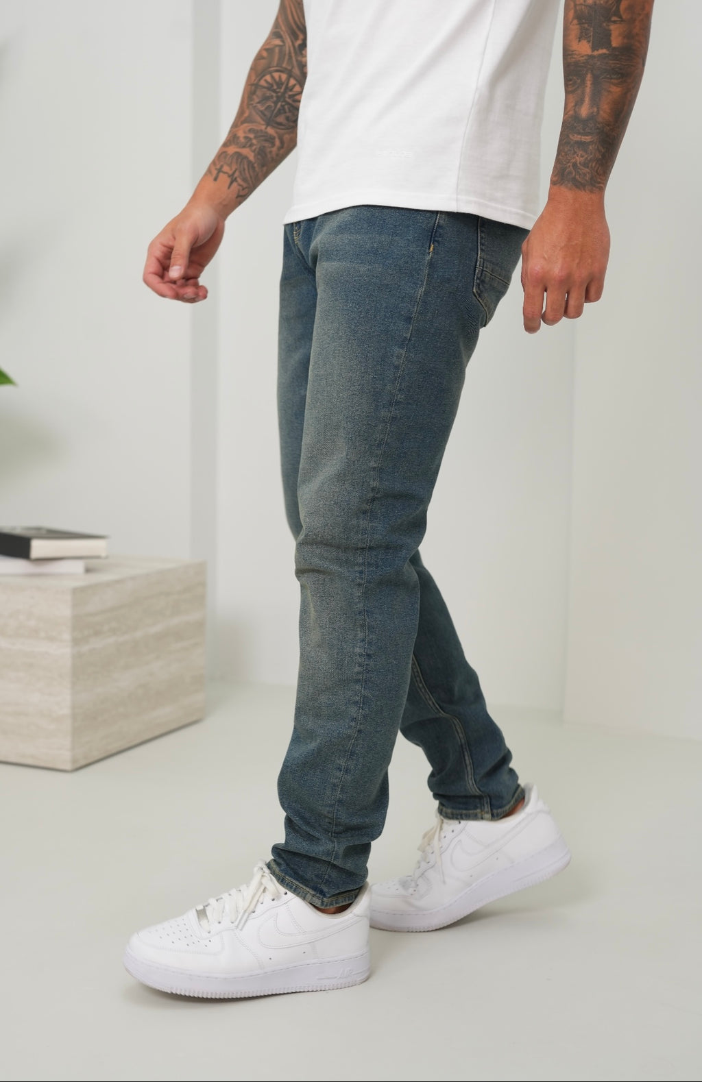 Slim Fit Jeans Washed -  Stone - Emolos