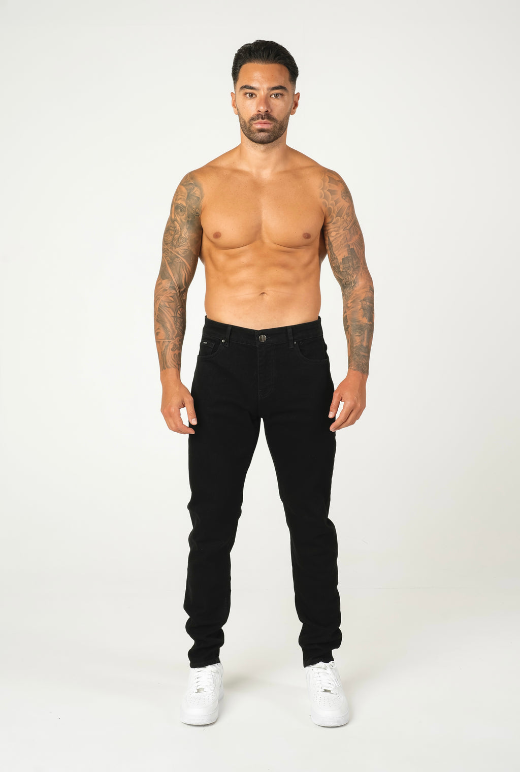 Slim Fit Jeans Washed -  Black - Emolos