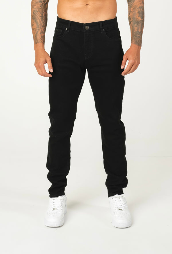 Slim Fit Jeans Washed -  Black - Emolos