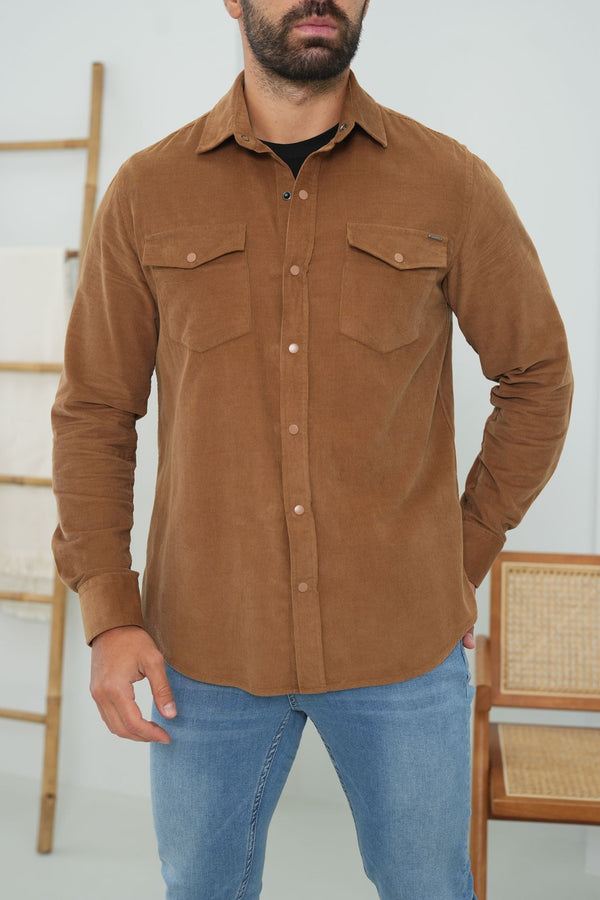 Premium Overshirt - Camel - Emolos