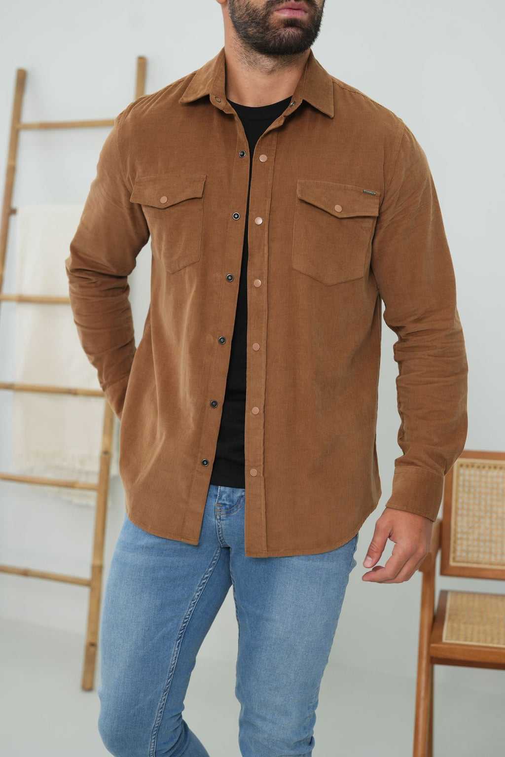 Premium Overshirt - Camel - Emolos