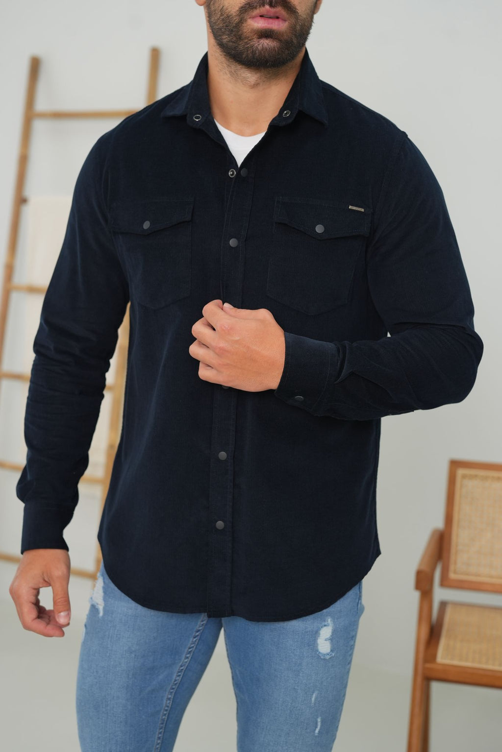 Premium Overshirt - Navy - Emolos