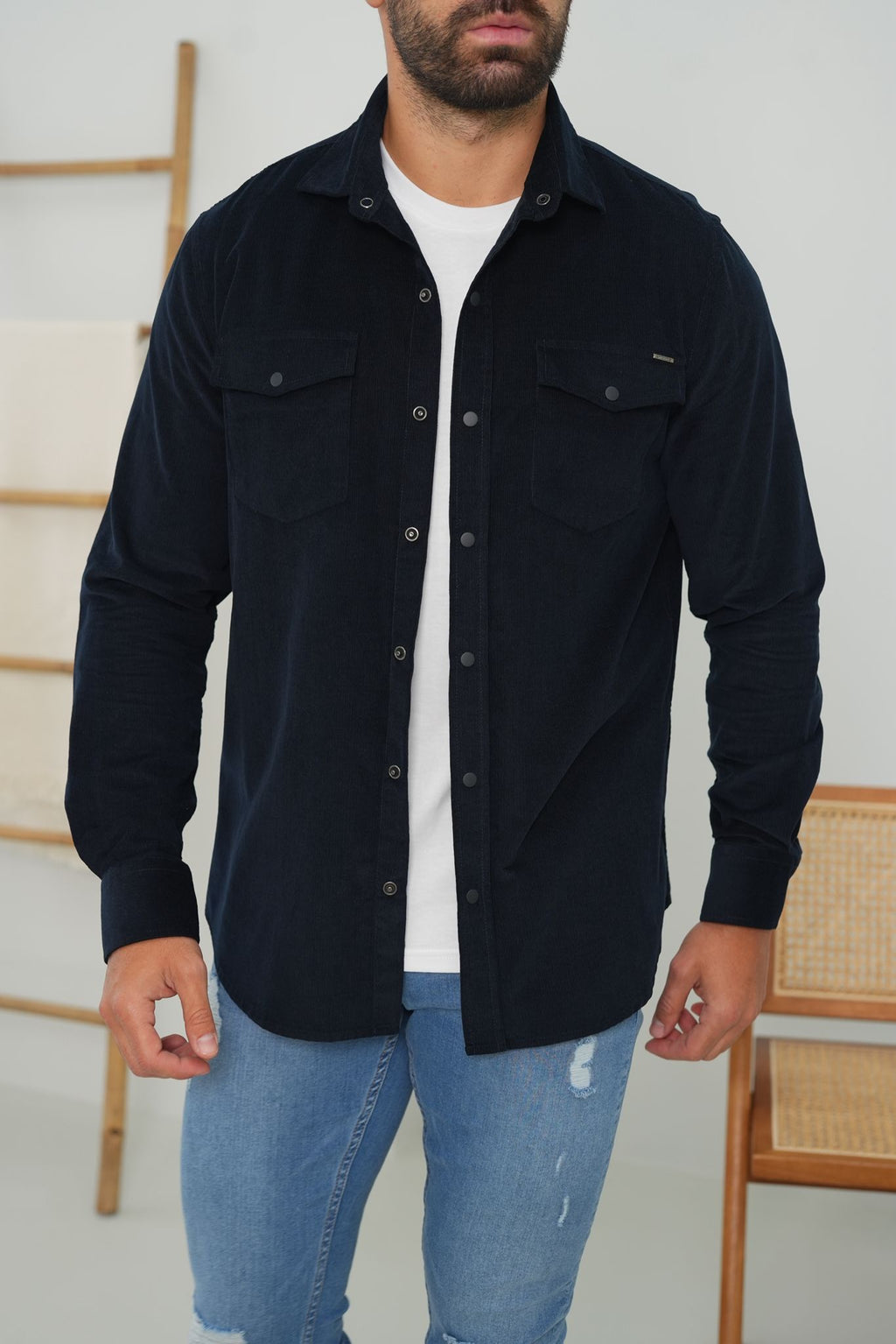 Premium Overshirt - Navy - Emolos