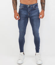 Load image into Gallery viewer, Mid Blue Spray on Jeans