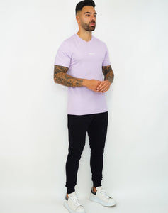 Regular Purple T-shirt  Embossed Print
