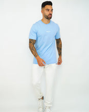 Load image into Gallery viewer, Regular Sky Blue T-shirt Embossed Print