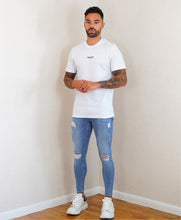 Load image into Gallery viewer, New Light Blue Spray on Jeans Repaired