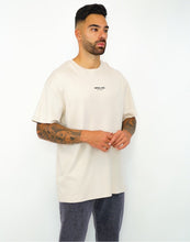 Load image into Gallery viewer, Oversize Beige T-shirt Embossed Print