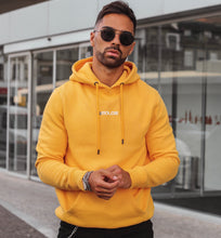 Load image into Gallery viewer, Yellow  Hoodie With Small  Embossed Print