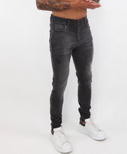 Load image into Gallery viewer, Grey Skinny Jeans Small Repaired
