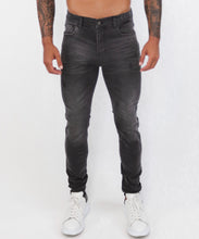 Load image into Gallery viewer, Grey Skinny Jeans Small Repaired